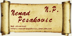 Nenad Pešaković vizit kartica